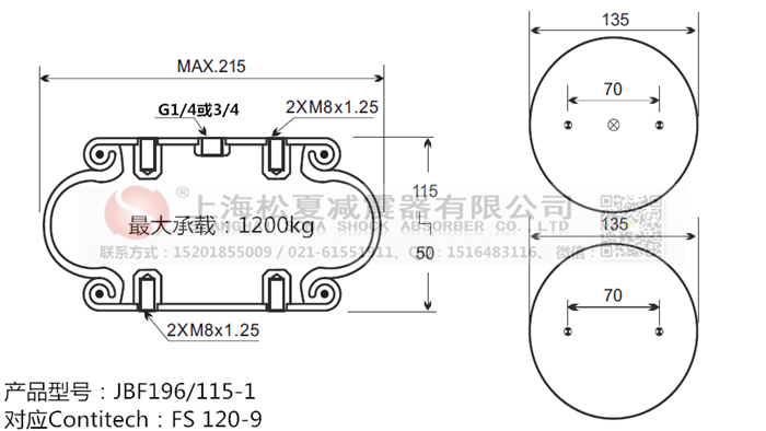 JBF196/115-1橡膠<a href='http://msabry.com/' target='_blank'><u>空氣彈簧</u></a>