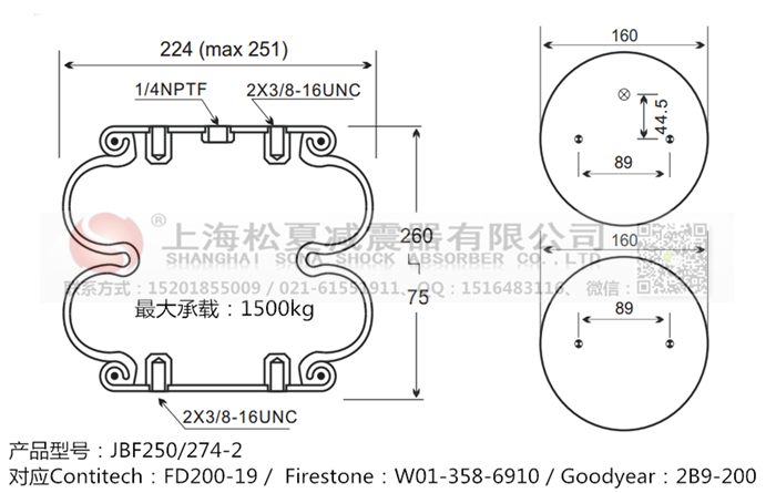 JBF250/274-2橡膠<a href='http://msabry.com/' target='_blank'><u>空氣彈簧</u></a>