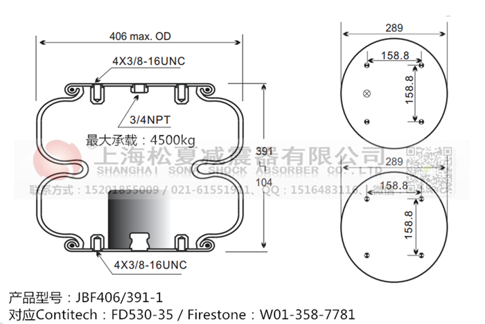 JBF406/391-2橡膠<a href='http://msabry.com/' target='_blank'><u>空氣彈簧</u></a>