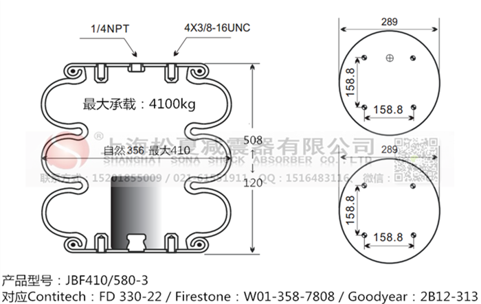 JBF410/580-3橡膠<a href='http://msabry.com/' target='_blank'><u>空氣彈簧</u></a>