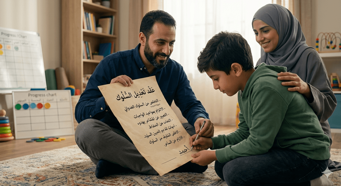 التعاقد السلوكي — طريقة ذكية لتعديل سلوك طفلك من غير صراخ
