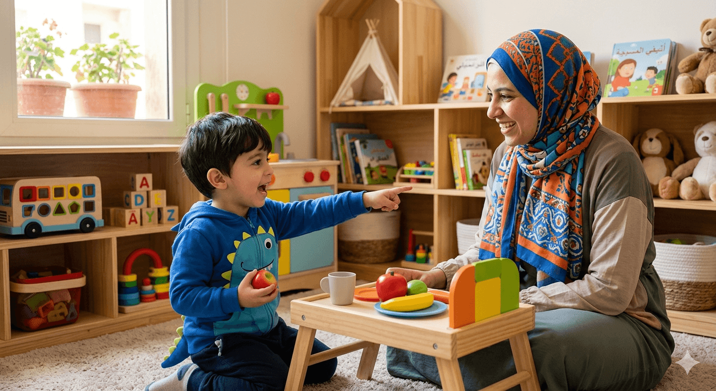 ألعاب هتعلّم طفلك يطلب بلغة منطوقة