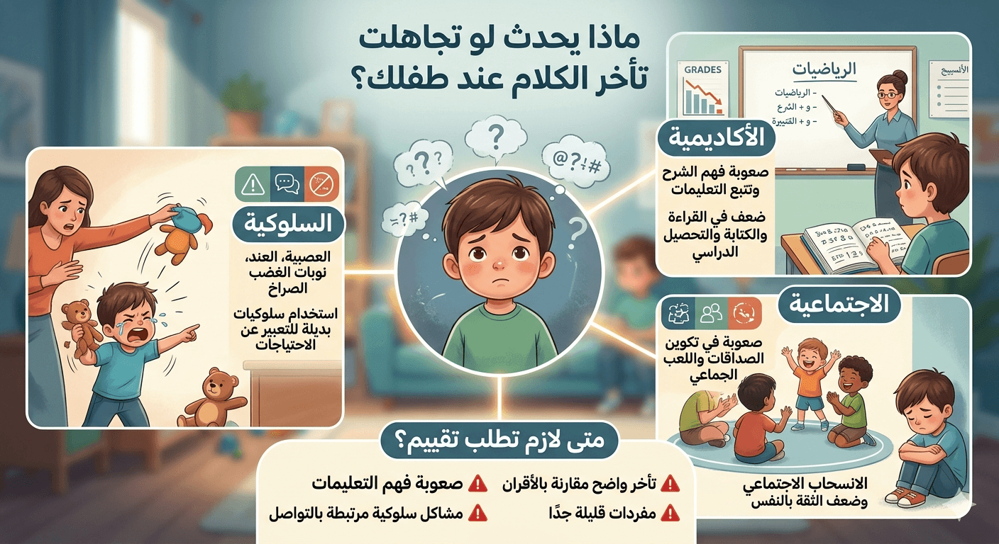 إيه اللي بيحصل لو تجاهلت تأخر الكلام عند طفلك؟