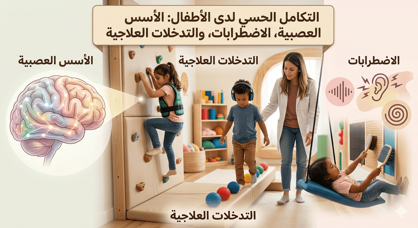 التكامل الحسي عند الأطفال — الأسس العصبية والاضطرابات والعلاج