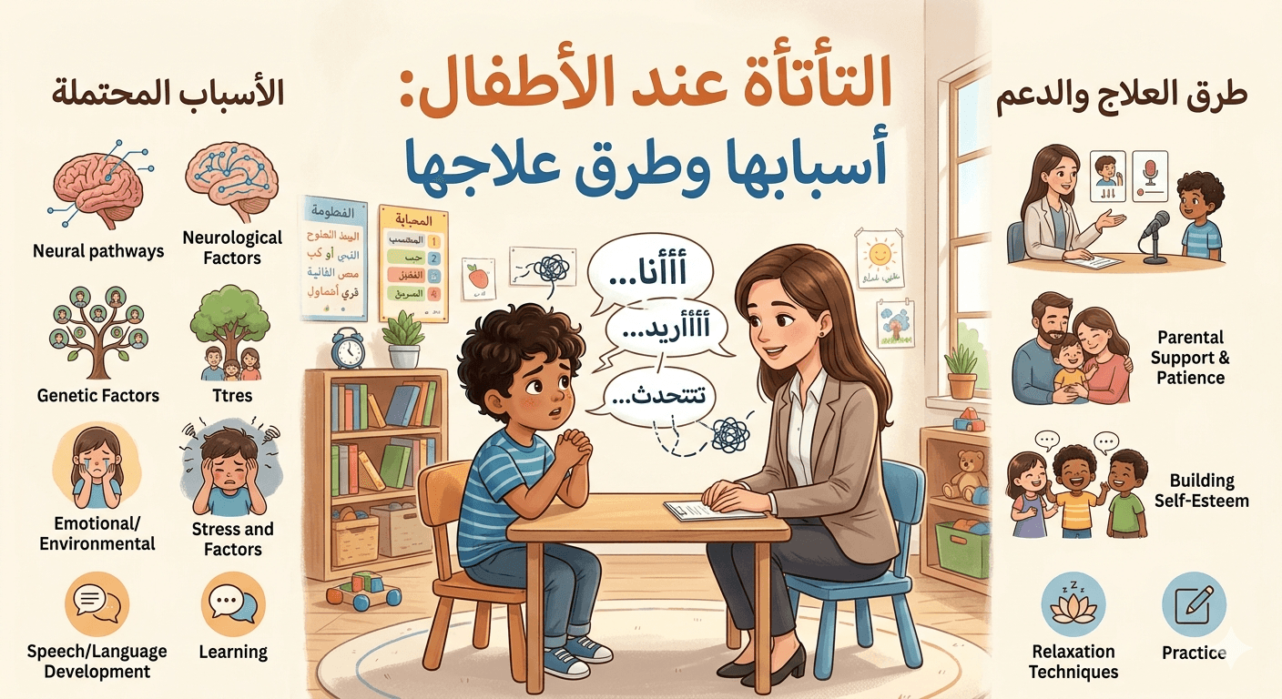 التأتأة عند الأطفال: أسبابها وطرق علاجها