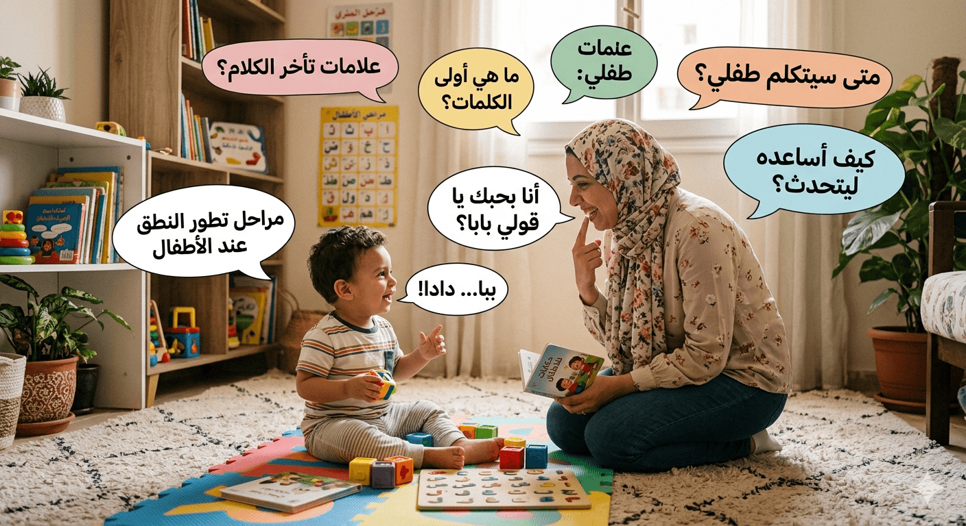 إمتى ابني هيتكلم؟ — جدول التطوّر اللغوي الطبيعي