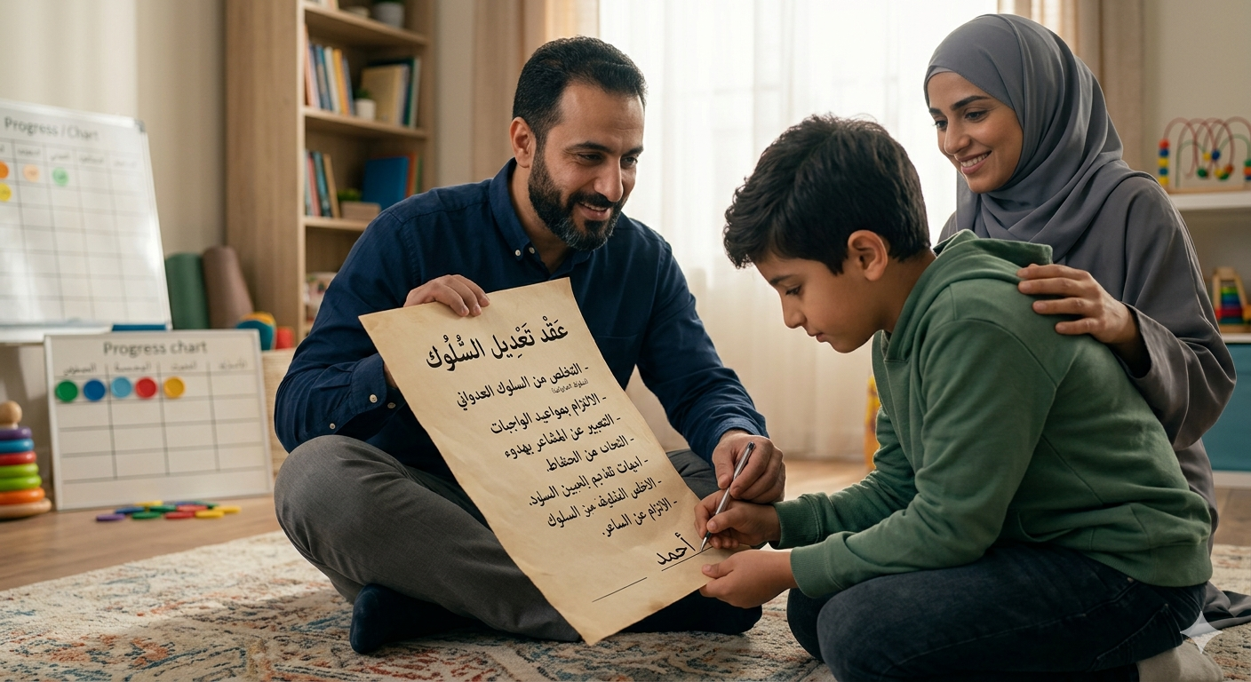 التعاقد السلوكي — طريقة ذكية لتعديل سلوك طفلك من غير صراخ