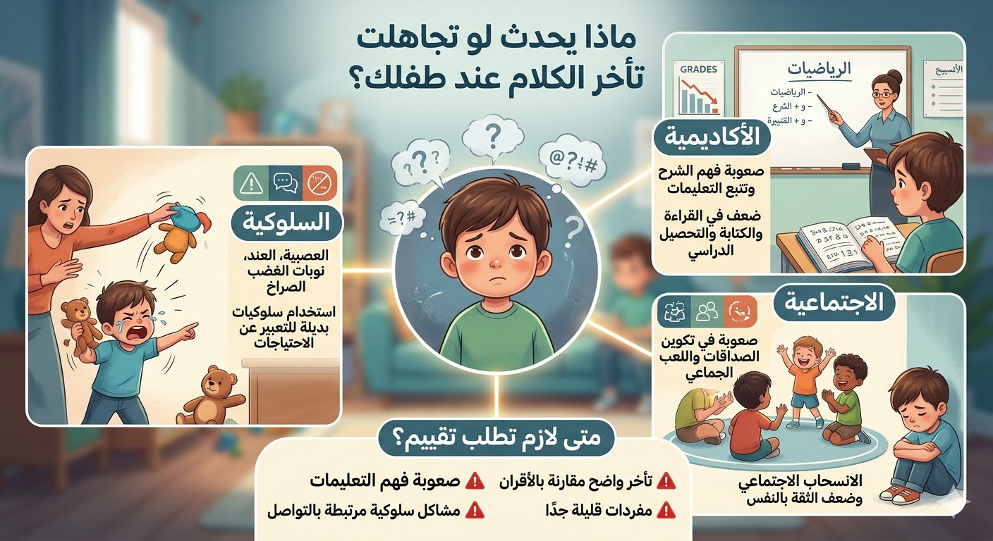 إيه اللي بيحصل لو تجاهلت تأخر الكلام عند طفلك؟