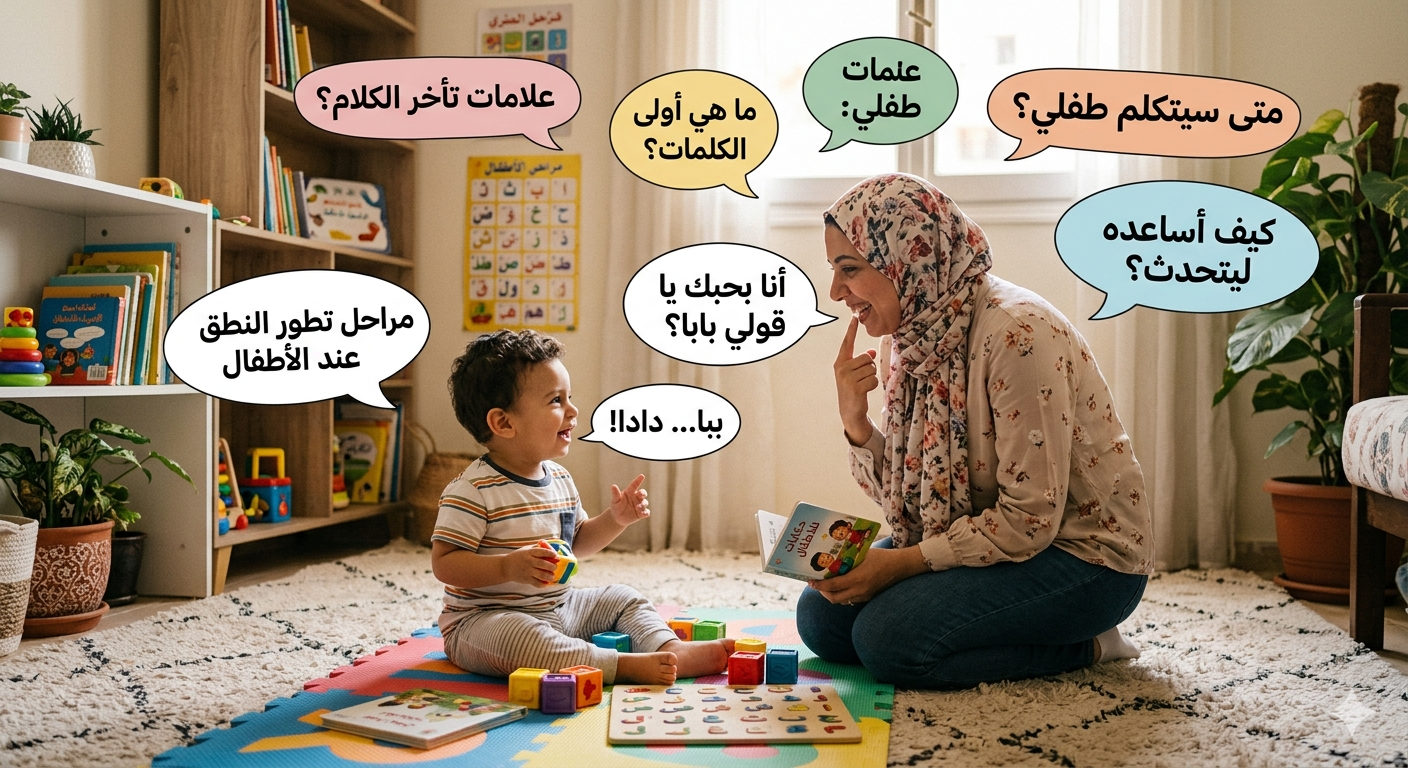 إمتى ابني هيتكلم؟ — جدول التطوّر اللغوي الطبيعي